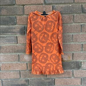 Carter's Orange Pumpkin Long Sleeve Night Gown Size 5T